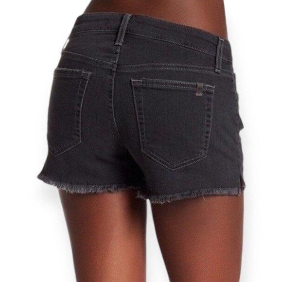 JOES JEANS CUT OFF FRAYED MIDRISE STRECH DENIM SHORT IN LISBETH BLACK SIZE 28 - Picture 2 of 7